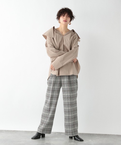 JEANASIS（ジーナシス）の「ドビーカラーチェックワイドパンツ/941477（その他パンツ・レディース・ブラック系その他/グリーン系その他/イエロー系その他・FREE）」の12枚目の写真