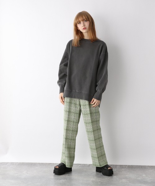 JEANASIS（ジーナシス）の「ドビーカラーチェックワイドパンツ/941477（その他パンツ・レディース・ブラック系その他/グリーン系その他/イエロー系その他・FREE）」の14枚目の写真