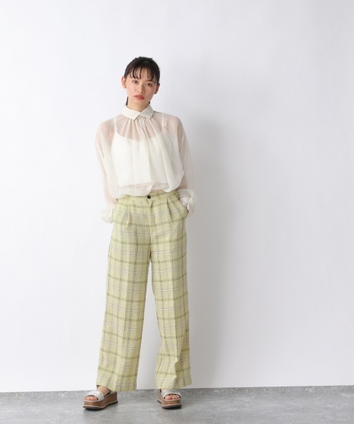 JEANASIS（ジーナシス）の「ドビーカラーチェックワイドパンツ/941477（その他パンツ・レディース・ブラック系その他/グリーン系その他/イエロー系その他・FREE）」の16枚目の写真
