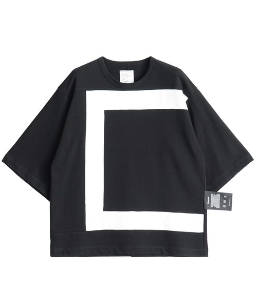 SHAREEF(シャリーフ)の「GEORGETTE JQ SWITCHING BIG-T(Tシャツ/カットソー・メンズ・ホワイト/ブラック/ネイビー/キャメル・1/2/3)」の1枚目の写真