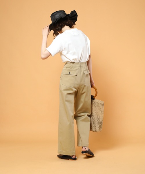 FREAK'S STORE（フリークスストア）の「ハイウェストワイドベイカーパンツ (ミリタリーパンツ)（その他パンツ・レディース・ブラック/ベージュ/カーキ・マルチサイズ）」の8枚目の写真