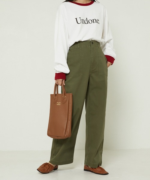 FREAK'S STORE（フリークスストア）の「ハイウェストワイドベイカーパンツ (ミリタリーパンツ)（その他パンツ・レディース・ブラック/ベージュ/カーキ・マルチサイズ）」の19枚目の写真