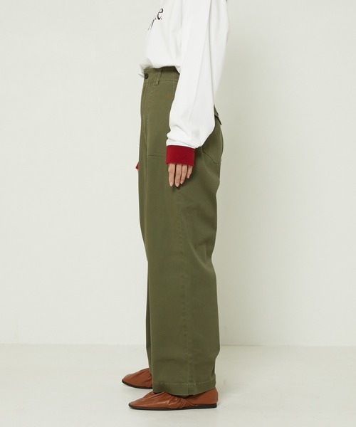 FREAK'S STORE（フリークスストア）の「ハイウェストワイドベイカーパンツ (ミリタリーパンツ)（その他パンツ・レディース・ブラック/ベージュ/カーキ・マルチサイズ）」の21枚目の写真