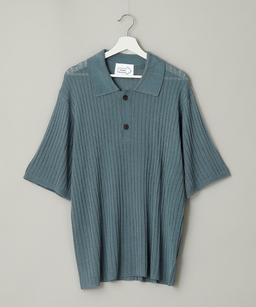 anown(アノン)の「リネンタッチ サマーニットポロシャツ【ファッションインフルエンサー しゅんたろー×anown 限定コラボ】(ポロシャツ・メンズ・ベージュ/ブラウン/ブルー・M/L)」の15枚目の写真