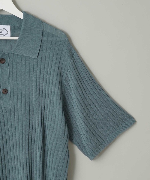 anown(アノン)の「リネンタッチ サマーニットポロシャツ【ファッションインフルエンサー しゅんたろー×anown 限定コラボ】(ポロシャツ・メンズ・ベージュ/ブラウン/ブルー・M/L)」の18枚目の写真