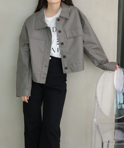 Ulysses（ユリシス）の「フェイクレザーシャツジャケット（ライダース