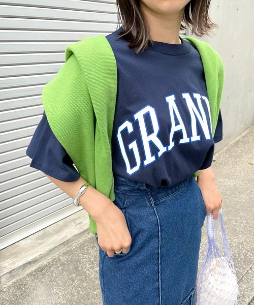 WHO'S WHO gallery（フーズフーギャラリー）の「GRANNY TEE（Tシャツ/カットソー・レディース・オートミール/ネイビー/グリーン・FREE）」の3枚目の写真