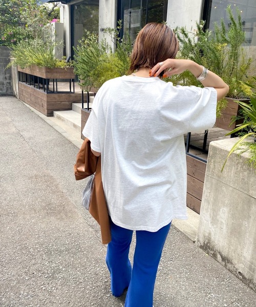 WHO'S WHO gallery（フーズフーギャラリー）の「GRANNY TEE（Tシャツ/カットソー・レディース・オートミール/ネイビー/グリーン・FREE）」の6枚目の写真