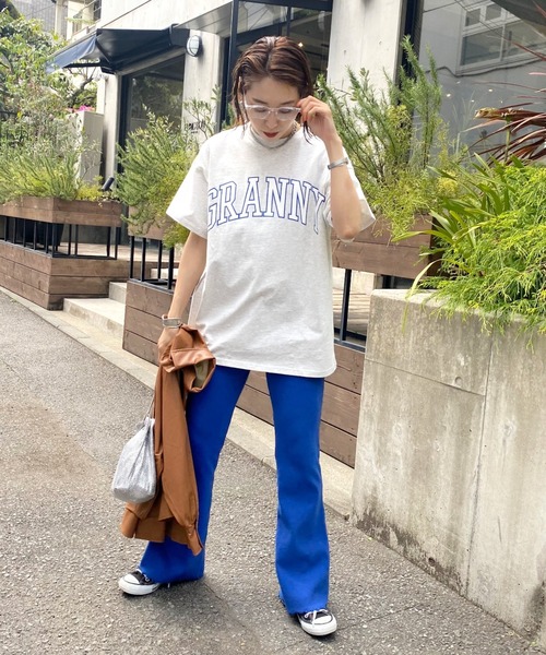 WHO'S WHO gallery（フーズフーギャラリー）の「GRANNY TEE（Tシャツ/カットソー・レディース・オートミール/ネイビー/グリーン・FREE）」の7枚目の写真