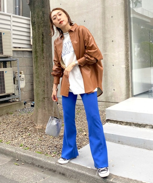 WHO'S WHO gallery（フーズフーギャラリー）の「GRANNY TEE（Tシャツ/カットソー・レディース・オートミール/ネイビー/グリーン・FREE）」の8枚目の写真