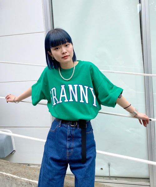 WHO'S WHO gallery（フーズフーギャラリー）の「GRANNY TEE（Tシャツ/カットソー・レディース・オートミール/ネイビー/グリーン・FREE）」の10枚目の写真