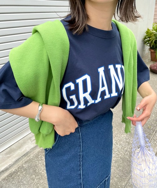 WHO'S WHO gallery（フーズフーギャラリー）の「GRANNY TEE（Tシャツ/カットソー・レディース・オートミール/ネイビー/グリーン・FREE）」の18枚目の写真