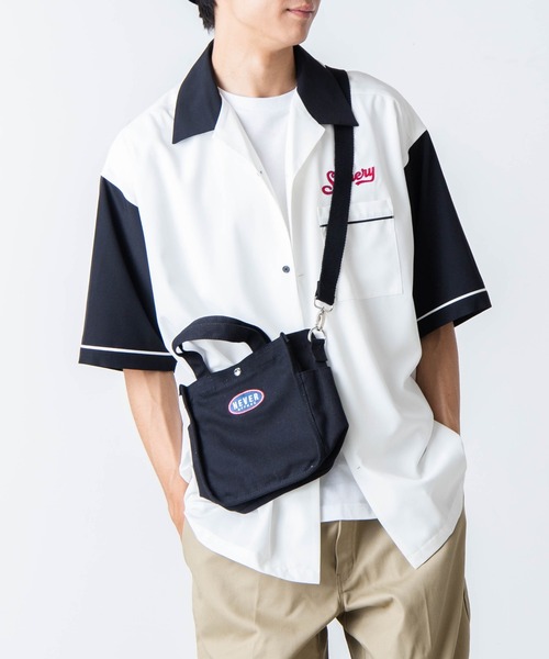 WEGO（ウィゴー）の「WEGO/キャンバスロゴスクエアショルダーバッグ（ショルダーバッグ・メンズ・その他1/その他3/その他2/その他5/その他4/その他7/その他6・FREE）」の5枚目の写真