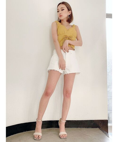 GYDA（ジェイダ）の「レースアップデザインブラウス（シャツ/ブラウス・レディース・オフホワイト/マスタード・FREE）」の13枚目の写真