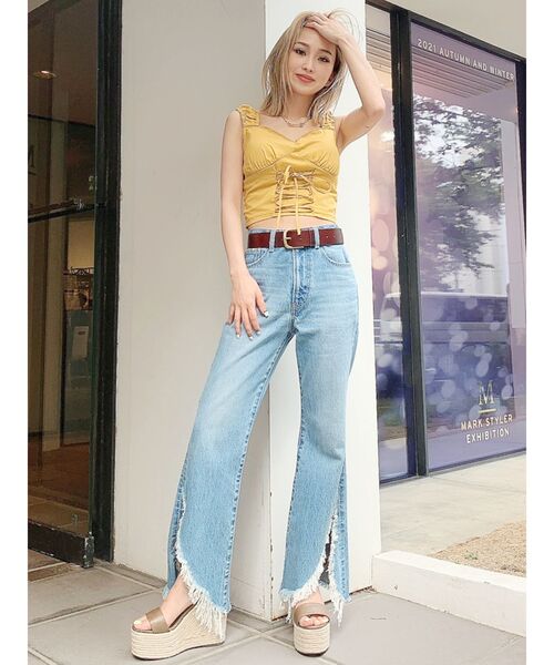 GYDA（ジェイダ）の「レースアップデザインブラウス（シャツ/ブラウス・レディース・オフホワイト/マスタード・FREE）」の15枚目の写真