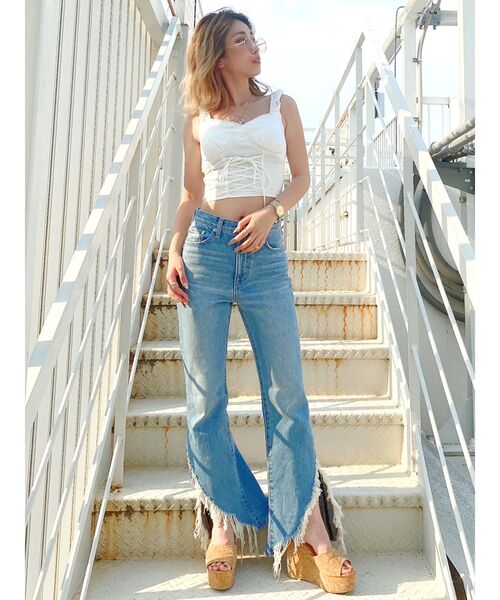 GYDA（ジェイダ）の「レースアップデザインブラウス（シャツ/ブラウス・レディース・オフホワイト/マスタード・FREE）」の17枚目の写真