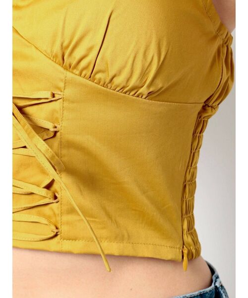 GYDA（ジェイダ）の「レースアップデザインブラウス（シャツ/ブラウス・レディース・オフホワイト/マスタード・FREE）」の22枚目の写真