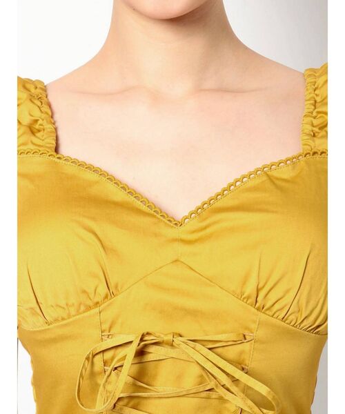 GYDA（ジェイダ）の「レースアップデザインブラウス（シャツ/ブラウス・レディース・オフホワイト/マスタード・FREE）」の19枚目の写真