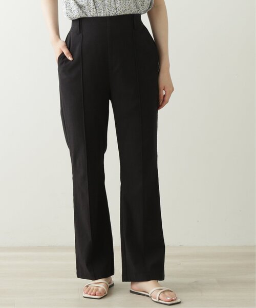 RAY CASSIN（レイカズン）の「リネンライクリラックスセミフレアパンツ（その他パンツ・レディース・ブラック/カーキ/ライトカーキ/キナリ/テラコッタ・SMALL/MEDIUM）」の2枚目の写真