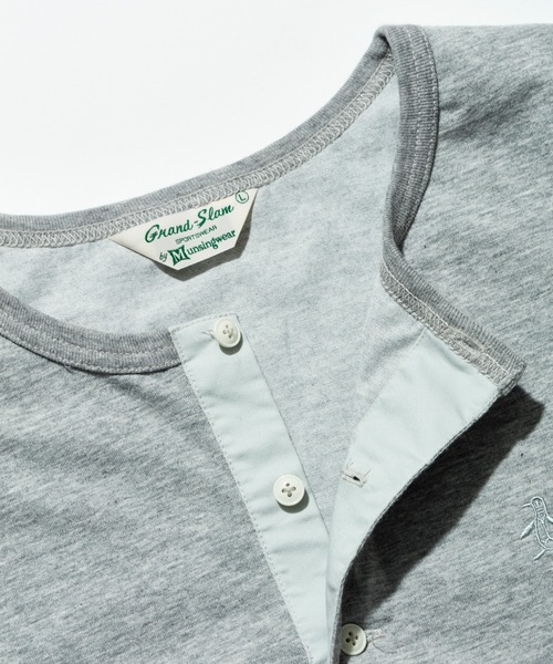 Munsingwear Grand-Slam（マンシングウェア　グランドスラム）の「ペンギン バイ マンシングウェア ヘンリーネックTシャツ メンズ ユニセックス ウェア スポーツウェア ゴルフ（Tシャツ/カットソー・メンズ・ホワイト/グレー/ネイビー・XL/S/L/M）」の15枚目の写真