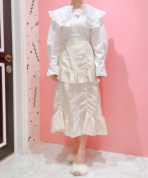 PAIN(ペイン)の「コットンギャザーロングスカート(スカート・レディース・パープル/イエロー/レッド・FREE)」の10枚目の写真