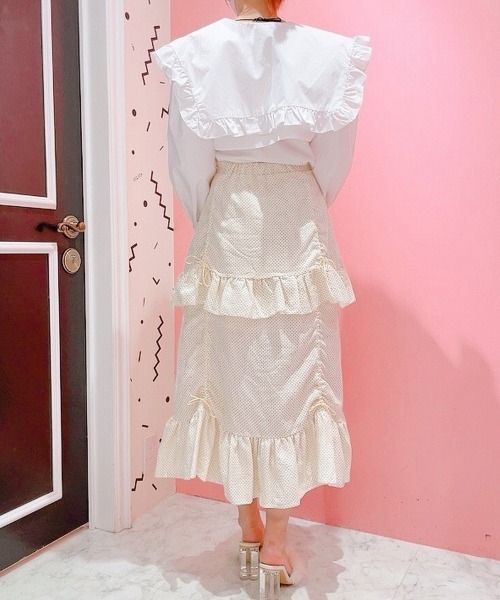 PAIN(ペイン)の「コットンギャザーロングスカート(スカート・レディース・パープル/イエロー/レッド・FREE)」の15枚目の写真