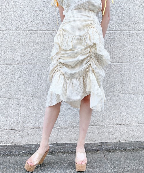 PAIN(ペイン)の「コットンギャザーロングスカート(スカート・レディース・パープル/イエロー/レッド・FREE)」の11枚目の写真