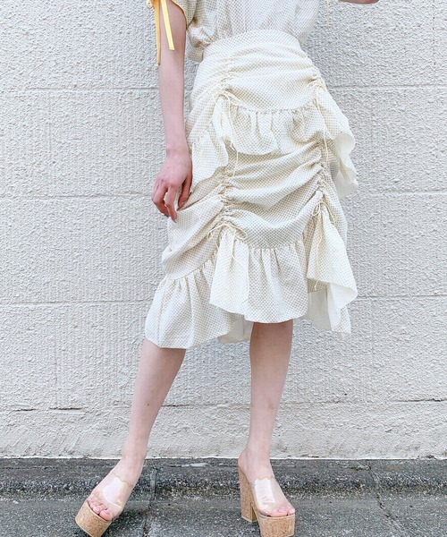 PAIN(ペイン)の「コットンギャザーロングスカート(スカート・レディース・パープル/イエロー/レッド・FREE)」の9枚目の写真