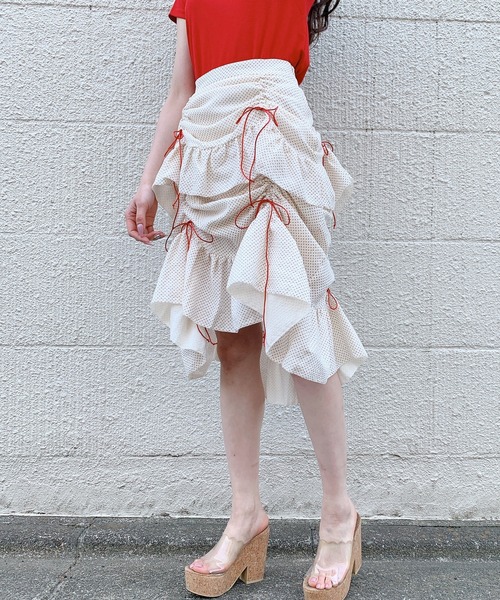 PAIN(ペイン)の「コットンギャザーロングスカート(スカート・レディース・パープル/イエロー/レッド・FREE)」の17枚目の写真