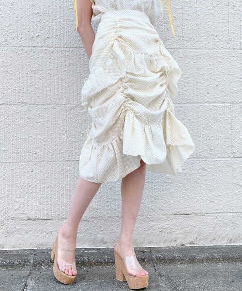 PAIN(ペイン)の「コットンギャザーロングスカート(スカート・レディース・パープル/イエロー/レッド・FREE)」の16枚目の写真