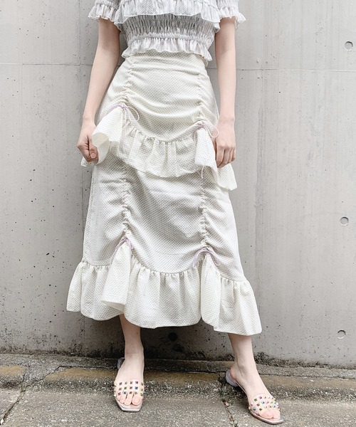 PAIN(ペイン)の「コットンギャザーロングスカート(スカート・レディース・パープル/イエロー/レッド・FREE)」の19枚目の写真