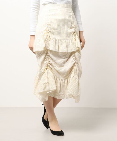 PAIN(ペイン)の「コットンギャザーロングスカート(スカート・レディース・パープル/イエロー/レッド・FREE)」の4枚目の写真