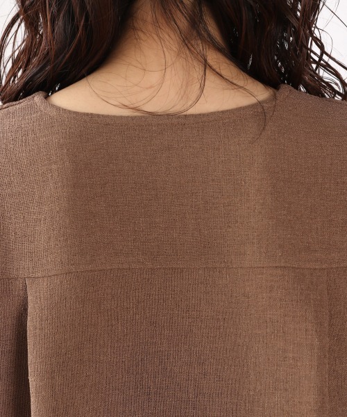 LOWRYS FARM（ローリーズファーム）の「メッシュショートシャツカーディガンＳＳ　943184（シャツ/ブラウス・レディース・ブラウン/アイボリー/ブルー・FREE）」の12枚目の写真