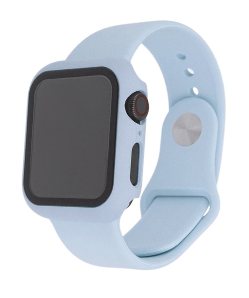 SBG（エスビー）の「アップルウォッチ対応 シリコンカラーバンド 強化ガラスバンパーカバーセット / SBG（デジタル腕時計・レディース・ホワイト/ブラック/ライトグレー/ブラウン/カーキ/ライム/ミント/ブルー/ネイビー/ライトブルー/ラベンダー/イエロー/ライトピンク/ピンクベージュ/ブルー系その他・40mm/44mm）」の12枚目の写真