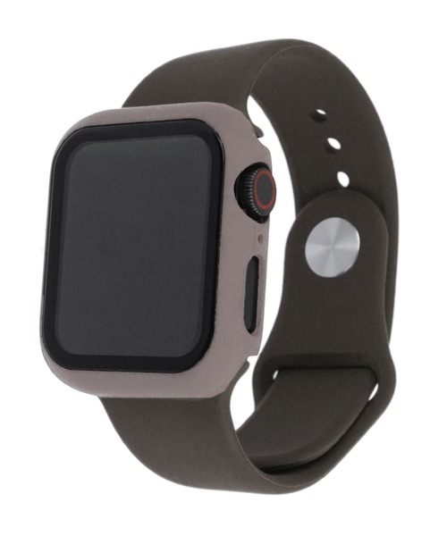 SBG（エスビー）の「アップルウォッチ対応 シリコンカラーバンド 強化ガラスバンパーカバーセット / SBG（デジタル腕時計・レディース・ホワイト/ブラック/ライトグレー/ブラウン/カーキ/ライム/ミント/ブルー/ネイビー/ライトブルー/ラベンダー/イエロー/ライトピンク/ピンクベージュ/ブルー系その他・40mm/44mm）」の5枚目の写真