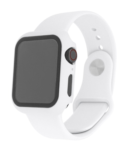 SBG（エスビー）の「アップルウォッチ対応 シリコンカラーバンド 強化ガラスバンパーカバーセット / SBG（デジタル腕時計・レディース・ホワイト/ブラック/ライトグレー/ブラウン/カーキ/ライム/ミント/ブルー/ネイビー/ライトブルー/ラベンダー/イエロー/ライトピンク/ピンクベージュ/ブルー系その他・40mm/44mm）」の2枚目の写真