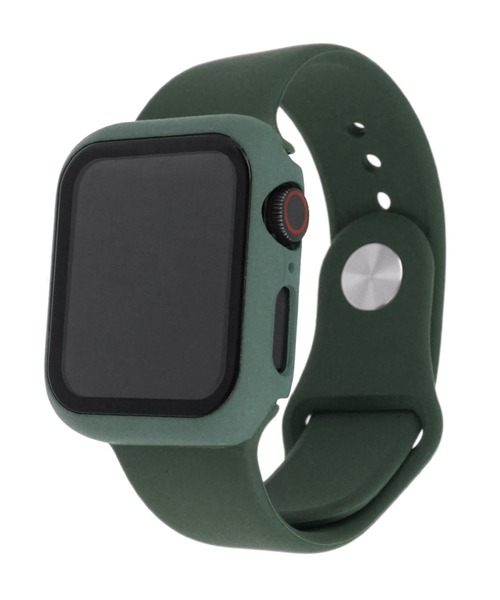 SBG（エスビー）の「アップルウォッチ対応 シリコンカラーバンド 強化ガラスバンパーカバーセット / SBG（デジタル腕時計・レディース・ホワイト/ブラック/ライトグレー/ブラウン/カーキ/ライム/ミント/ブルー/ネイビー/ライトブルー/ラベンダー/イエロー/ライトピンク/ピンクベージュ/ブルー系その他・40mm/44mm）」の6枚目の写真