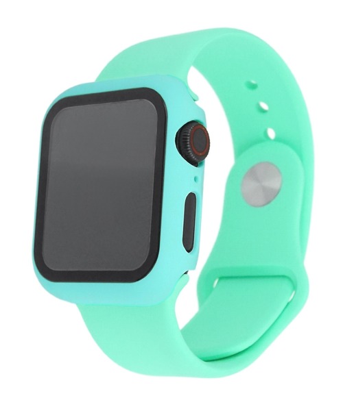 SBG（エスビー）の「アップルウォッチ対応 シリコンカラーバンド 強化ガラスバンパーカバーセット / SBG（デジタル腕時計・レディース・ホワイト/ブラック/ライトグレー/ブラウン/カーキ/ライム/ミント/ブルー/ネイビー/ライトブルー/ラベンダー/イエロー/ライトピンク/ピンクベージュ/ブルー系その他・40mm/44mm）」の8枚目の写真