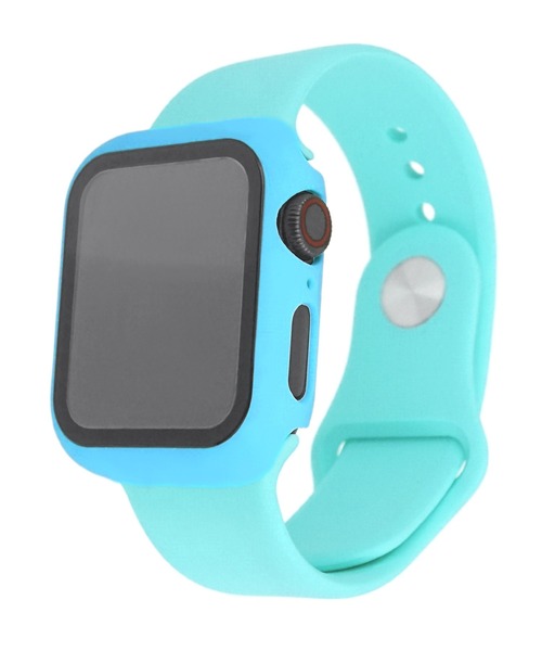 SBG（エスビー）の「アップルウォッチ対応 シリコンカラーバンド 強化ガラスバンパーカバーセット / SBG（デジタル腕時計・レディース・ホワイト/ブラック/ライトグレー/ブラウン/カーキ/ライム/ミント/ブルー/ネイビー/ライトブルー/ラベンダー/イエロー/ライトピンク/ピンクベージュ/ブルー系その他・40mm/44mm）」の9枚目の写真