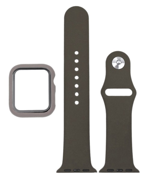 SBG（エスビー）の「アップルウォッチ対応 シリコンカラーバンド 強化ガラスバンパーカバーセット / SBG（デジタル腕時計・レディース・ホワイト/ブラック/ライトグレー/ブラウン/カーキ/ライム/ミント/ブルー/ネイビー/ライトブルー/ラベンダー/イエロー/ライトピンク/ピンクベージュ/ブルー系その他・40mm/44mm）」の19枚目の写真