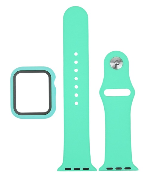 SBG（エスビー）の「アップルウォッチ対応 シリコンカラーバンド 強化ガラスバンパーカバーセット / SBG（デジタル腕時計・レディース・ホワイト/ブラック/ライトグレー/ブラウン/カーキ/ライム/ミント/ブルー/ネイビー/ライトブルー/ラベンダー/イエロー/ライトピンク/ピンクベージュ/ブルー系その他・40mm/44mm）」の22枚目の写真