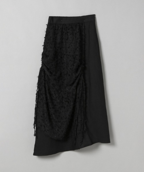 JEANASIS（ジーナシス）の「ジャガードレイヤーティアードスカート/943391（スカート・レディース・グレイッシュベージュ/ブラック・FREE）」の7枚目の写真