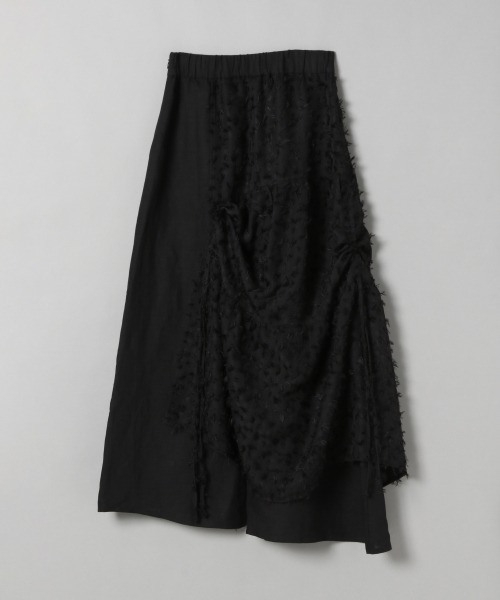 JEANASIS（ジーナシス）の「ジャガードレイヤーティアードスカート/943391（スカート・レディース・グレイッシュベージュ/ブラック・FREE）」の11枚目の写真