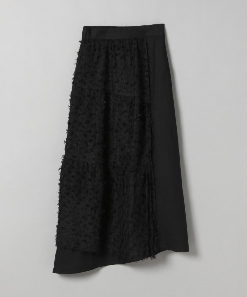 JEANASIS（ジーナシス）の「ジャガードレイヤーティアードスカート/943391（スカート・レディース・グレイッシュベージュ/ブラック・FREE）」の17枚目の写真