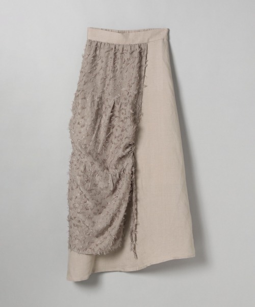 JEANASIS（ジーナシス）の「ジャガードレイヤーティアードスカート/943391（スカート・レディース・グレイッシュベージュ/ブラック・FREE）」の5枚目の写真