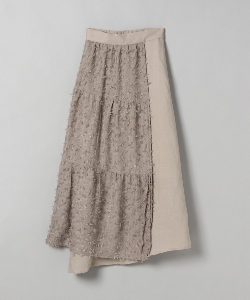 JEANASIS（ジーナシス）の「ジャガードレイヤーティアードスカート/943391（スカート・レディース・グレイッシュベージュ/ブラック・FREE）」の15枚目の写真