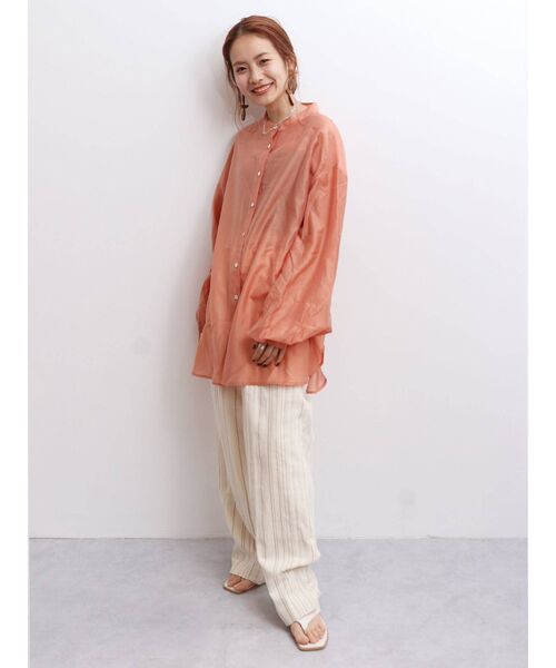 Ungrid（アングリッド）の「【WEB限定】スリーブボリュームシアーブラウス（シャツ/ブラウス・レディース・ブルー/オレンジ/イエロー/ピンク/オフホワイト/カーキ・FREE）」の15枚目の写真