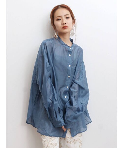 Ungrid（アングリッド）の「【WEB限定】スリーブボリュームシアーブラウス（シャツ/ブラウス・レディース・ブルー/オレンジ/イエロー/ピンク/オフホワイト/カーキ・FREE）」の16枚目の写真