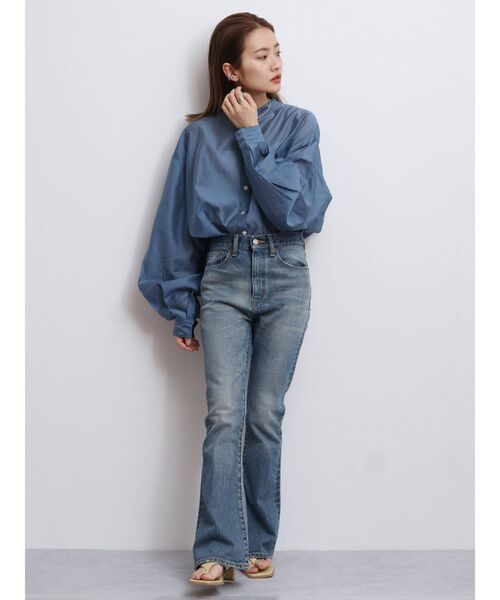 Ungrid（アングリッド）の「【WEB限定】スリーブボリュームシアーブラウス（シャツ/ブラウス・レディース・ブルー/オレンジ/イエロー/ピンク/オフホワイト/カーキ・FREE）」の14枚目の写真