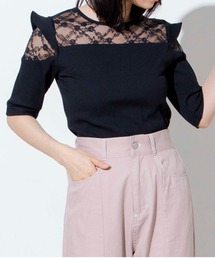 WEGO | WEGO/オープンショルダーレースフリルT(Tシャツ/カットソー)